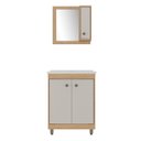 Ver imagem 4 de Armário Conjunto de Banheiro com Gabinete, Cuba e Espelheira 3 Portas 60 cm