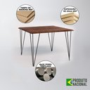 Ver imagem 6 de Mesa Sala de Jantar Industrial Quadrada Amêndoa 90 com 4 Cadeiras Pretas de Ferro Preto