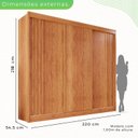 Ver imagem 4 de Guarda-roupa Casal 3 Portas 4 Gavetas Atenas