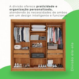 Guarda-roupa Casal 3 Portas 4 Gavetas Atenas - 7 Guarda-roupa Casal 3 Portas 4 Gavetas Atenas - 7