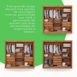 Guarda-roupa Casal 3 Portas 4 Gavetas Atenas - 8 Guarda-roupa Casal 3 Portas 4 Gavetas Atenas - 8