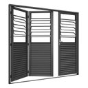 Ver imagem 1 de Portão de Abrir Pantografico com 3 Basculas sem Vidro 215x245 Req: 5