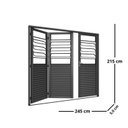 Ver imagem 3 de Portão de Abrir Pantografico com 3 Basculas sem Vidro 215x245 Req: 5