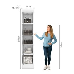 Quarto de Casal Completo 5 Peças 6 Portas 4 Gavetas com Maleiro Smart Plus - 10