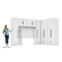 Ver imagem 4 de Quarto de Casal Completo Modulado 5 Peças 6 Portas 4 Gavetas com Maleiro Smart Plus Yescasa Branco
