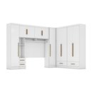 Ver imagem 3 de Quarto de Casal Completo Modulado 5 Peças 6 Portas 4 Gavetas com Maleiro Smart Plus Yescasa Branco