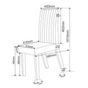 Ver imagem 4 de Conjunto Sala de Jantar Mesa 160x80cm Tampo com Vidro 6 Cadeiras Inspirare Yescasa Cinza/Mel