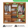 Guarda-roupa Casal com Espelho 3 Portas 4 Gavetas Atenas - 6