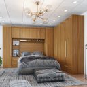 Ver imagem 1 de Quarto de Casal Completo 5 Peças 6 Portas 4 Gavetas com Maleiro Smart Plus