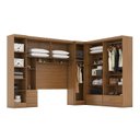 Ver imagem 5 de Quarto de Casal Completo Modulado 5 Peças 6 Portas 4 Gavetas com Maleiro Smart Plus Yescasa Bege/Cinamomo