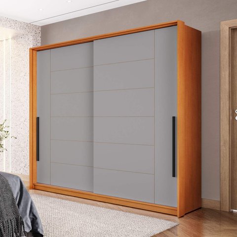 Guarda Roupa 180,1cm com 2 Portas de Correr e 2 Gavetas 240844 Lisboa Politorno Móveis