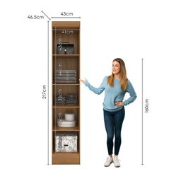 Quarto de Casal Completo 5 Peças 6 Portas 4 Gavetas com Maleiro Smart Plus - 10