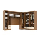 Ver imagem 5 de Quarto de Casal Completo Modulado 5 Peças 6 Portas 4 Gavetas com Maleiro Smart Plus Yescasa Bege/Cinamomo/Offwhite