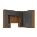 Ver imagem 2 de Quarto de Casal Completo Modulado 5 Peças 6 Portas 4 Gavetas com Maleiro Smart Plus Yescasa Bege/Cinamomo/Chumbo