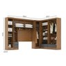 Quarto de Casal Completo 5 Peças 6 Portas 4 Gavetas com Maleiro Smart Plus - 6
