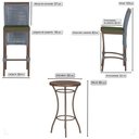 Ver imagem 2 de Mesa Bistro e 4 Banquetas Roma Marrom Corda Náutica 13 Prata