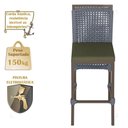 Ver imagem 4 de Mesa Bistro e 4 Banquetas Roma Marrom Corda Náutica 13 Prata