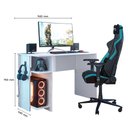 Ver imagem 5 de Escrivaninha/ Mesa Gamer Branco 3875 - Qmovi