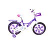 Bicicleta Infantil Unitoys Princess Aro 16 Roxo com Cestinha - 2