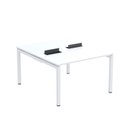 Ver imagem 2 de Estação de Trabalho Mesa Plataforma Escritório Dupla para 2 Pessoas com Caixa de Tomada PDC