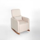 Ver imagem 2 de Poltrona de Amamentação Helena Balanço com Almofada + Puff Linho Bege Cod 2501 - Lahome Decor