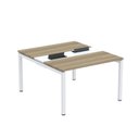 Ver imagem 2 de Estação de Trabalho Mesa Plataforma Escritório Dupla para 2 Pessoas com Caixa de Tomada PDC