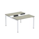 Ver imagem 2 de Estação de Trabalho Mesa Plataforma Escritório Dupla para 2 Pessoas com Caixa de Tomada PDC