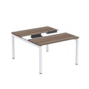 Ver imagem 2 de Estação de Trabalho Mesa Plataforma Escritório Dupla para 2 Pessoas com Caixa de Tomada PDC