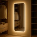 Ver imagem 1 de Espelho Orgânico Decorativo de Parede Urban 150x40cm com Iluminação Led e Moldura Lopazzi