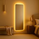 Ver imagem 4 de Espelho Orgânico Decorativo de Parede Urban 150x40cm com Iluminação Led e Moldura Lopazzi