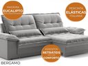 Ver imagem 3 de Sofá Bergamo 2,10m Retrátil e Reclinável Veludocristal Cinza - Netsofas