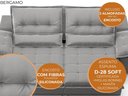 Ver imagem 4 de Sofá Bergamo 2,10m Retrátil e Reclinável Veludocristal Cinza - Netsofas