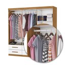 Ver imagem 3 de Guarda-Roupa Havana 6 Portas 6 Gavetas Multimóveis CR35552 Cinamomo/Branco