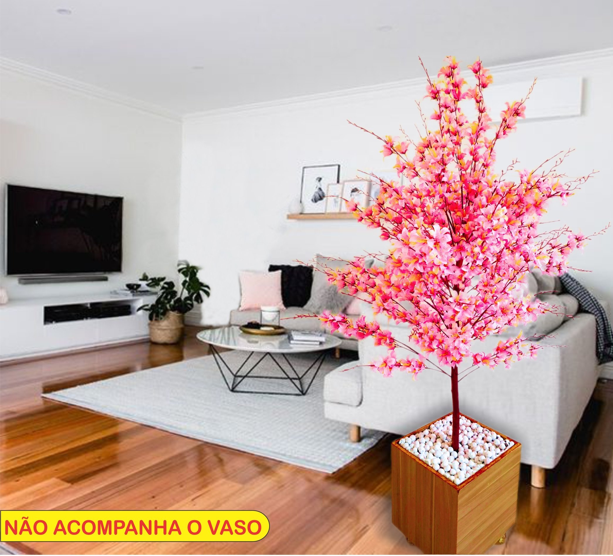 Planta Artificial Árvore Lírio Rosa com 1,60 Metros de Altura - 7