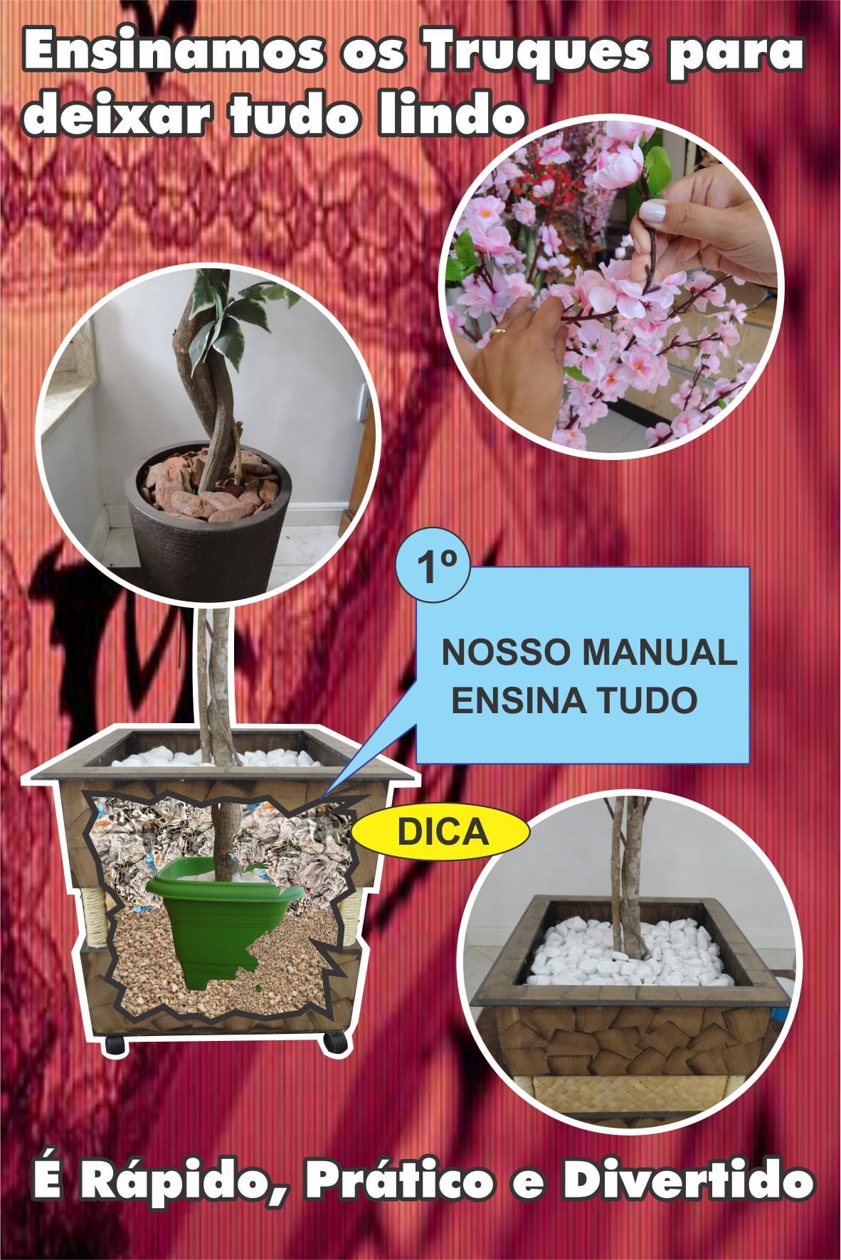 Planta Artificial Árvore Lírio Rosa com 1,60 Metros de Altura - 5