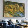 Quadro Decorativo Van Gogh Quatro Girassóis Cortados:150x100/BORDA INFINITA - 6