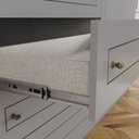 Ver imagem 5 de Conjunto Quarto Casal Guarda Roupa 6 Portas e Cômoda 4 Gavetas Americano Henn