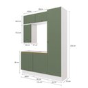Ver imagem 2 de Conjunto para Banheiro Kappesberg Celeste 6 Peças Branco/verde 170cm