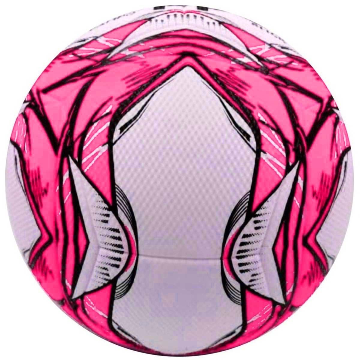 Kit Bola Topper Slick Futsal Tech Fusion Impermeável + Bomba - Único - Branco / Rosa - 2