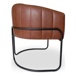 Kit 2 Poltronas Sofia Luxo Moderna Estilo Industrial Corino Marrom Bz Home Decor - 5