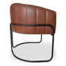 Kit 2 Poltronas Sofia Luxo Moderna Estilo Industrial Corino Marrom Bz Home Decor - 5