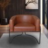 Kit 2 Poltronas Sofia Luxo Moderna Estilo Industrial Corino Marrom Bz Home Decor - 4