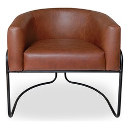 Kit 2 Poltronas Sofia Luxo Moderna Estilo Industrial Corino Marrom Bz Home Decor - 3