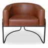 Kit 2 Poltronas Sofia Luxo Moderna Estilo Industrial Corino Marrom Bz Home Decor - 3
