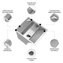 Ver imagem 4 de Tanque de Lavar Roupa 46L Inox Mini com Suporte Lavanderia G01 - Mpozenato