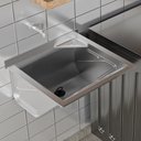 Ver imagem 3 de Tanque de Lavar Roupa 46L Inox Mini com Suporte Lavanderia G01 - Mpozenato