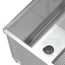 Ver imagem 7 de Tanque de Lavar Roupa 46L Inox Mini com Suporte Lavanderia G01 - Mpozenato