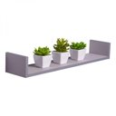 Ver imagem 1 de Prateleira U 70 X 10cm Cinza Claro Suporte Invisível