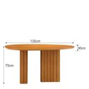 Ver imagem 5 de Mesa de Jantar Isis 135cm Orgânica Cinamomo - Leifer