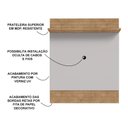 Ver imagem 3 de Painel Sala Guaratuba para TV até 48 Polegadas 1 Prateleira Cinamomo/Off-White